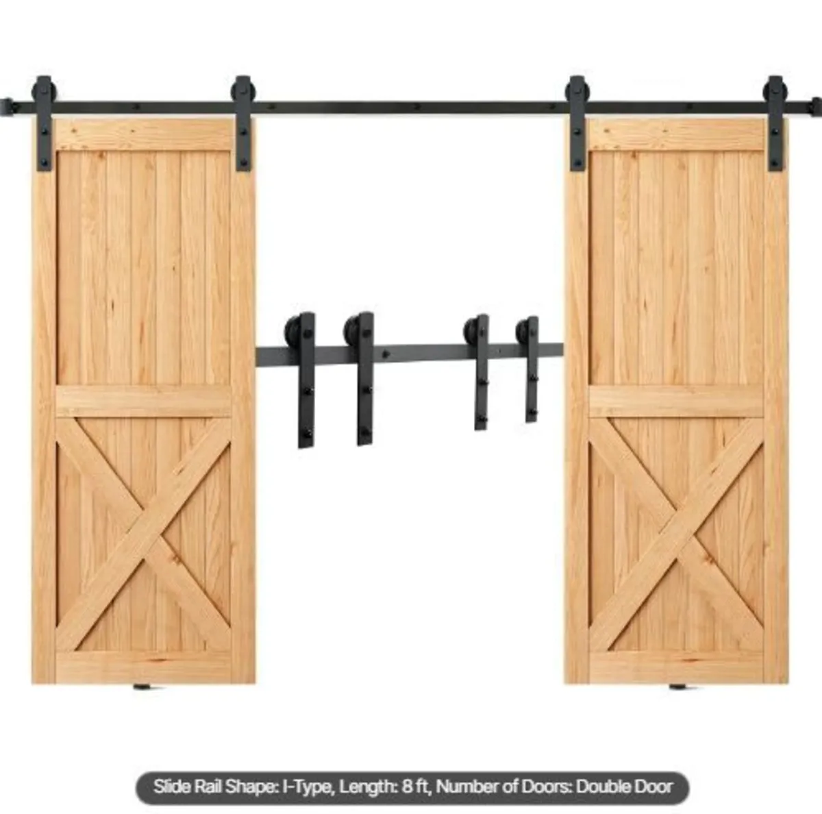 243.8 cm Sliding Barn Door Hardware Kit - Image 1