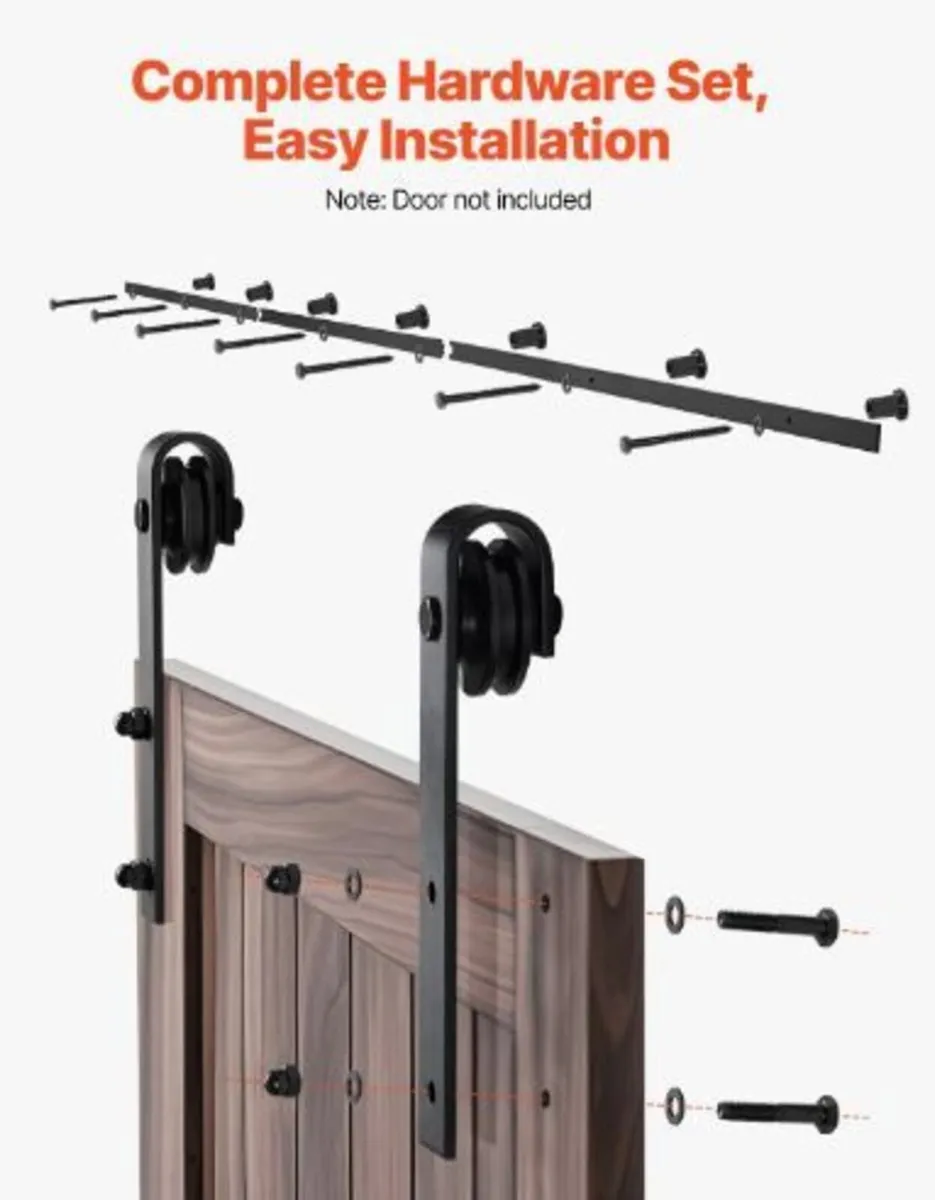 10FT Sliding Barn Door Hardware Kit - Image 2