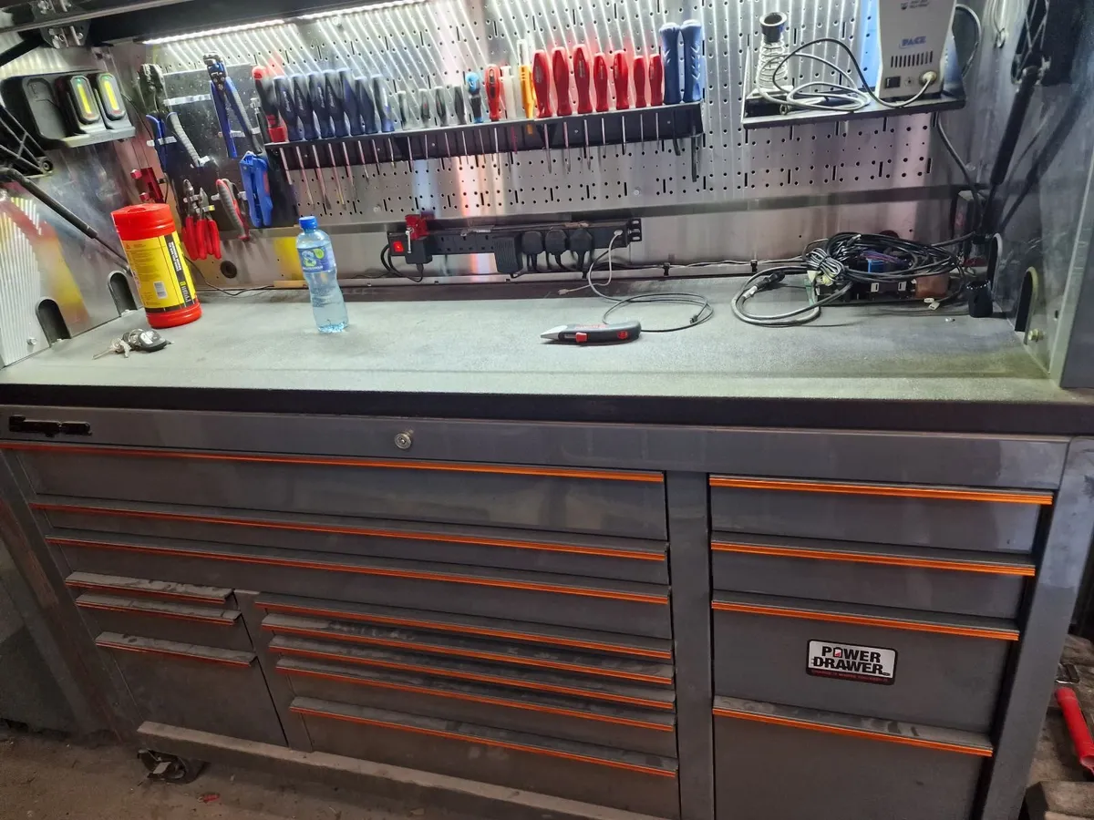Snap On 73" Roll Cab with hutch and side cab - Image 1