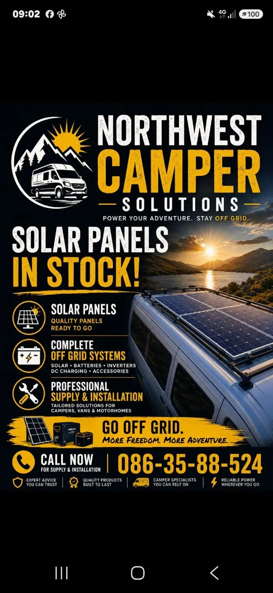 SOLAR PANELS Diesel heaters camper glass - Image 1
