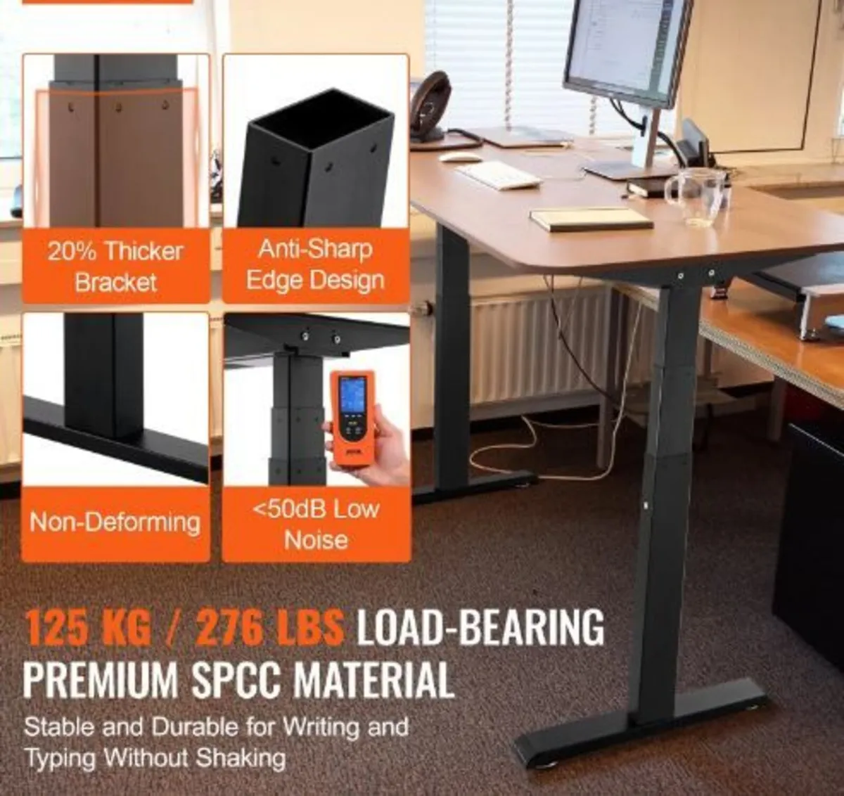 Electric Standing Desk Frame Dual Motor Adjustabl - Image 3