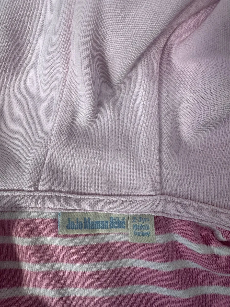Jojo Maman Bebe Pink Giraffe Towelling All-In-One - Image 3