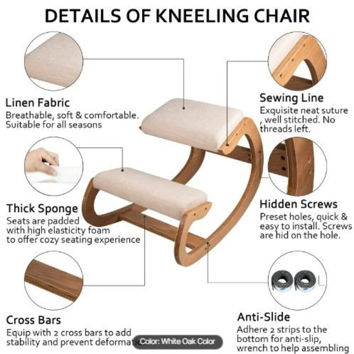 Ergonomic Kneeling Chair 99.8 kg - Image 1