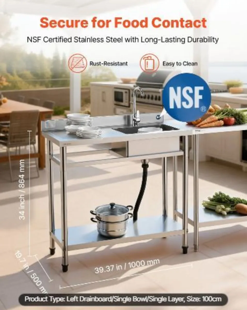 Stainless Steel Utility Sink - Image 3