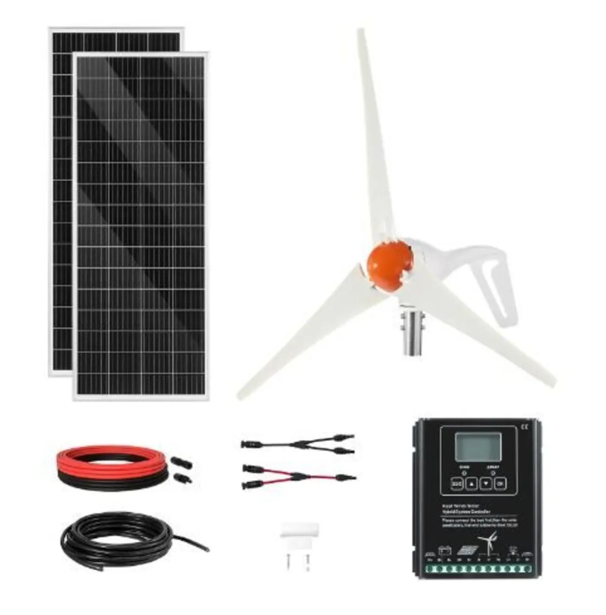 12V 400W Solar Wind Power Kit, 2PCS 100W - Image 4