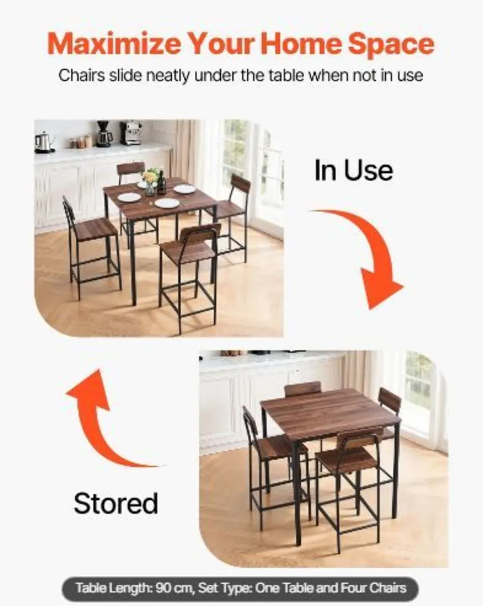 R Bar Table, 5PCS 889mm - Image 2