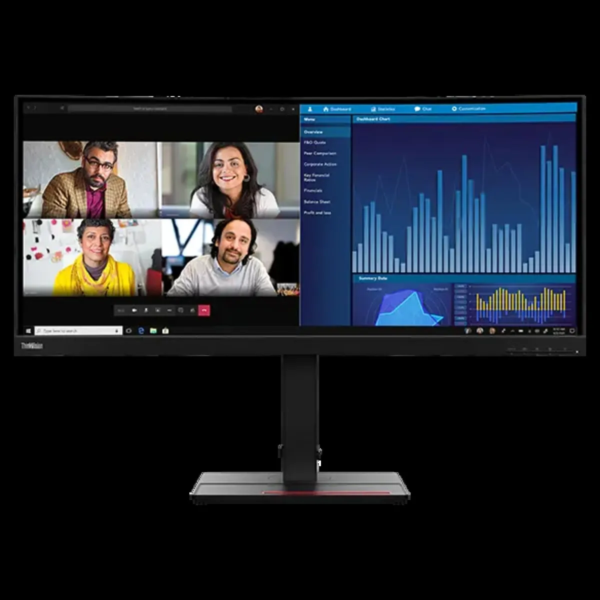 ThinkVision P34w-20 34" Curved Ultrawide Monitor - Image 1