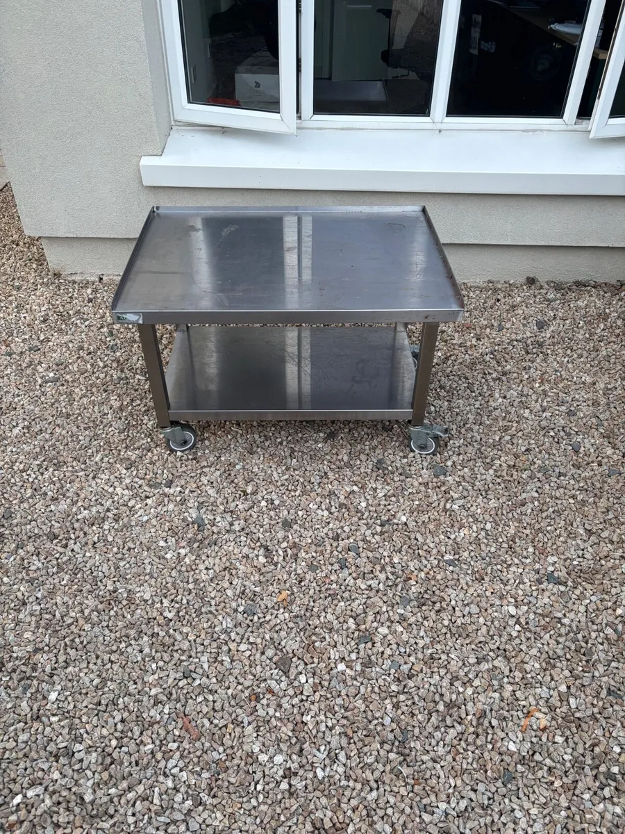 Stainless Steel table with wheels - Image 2