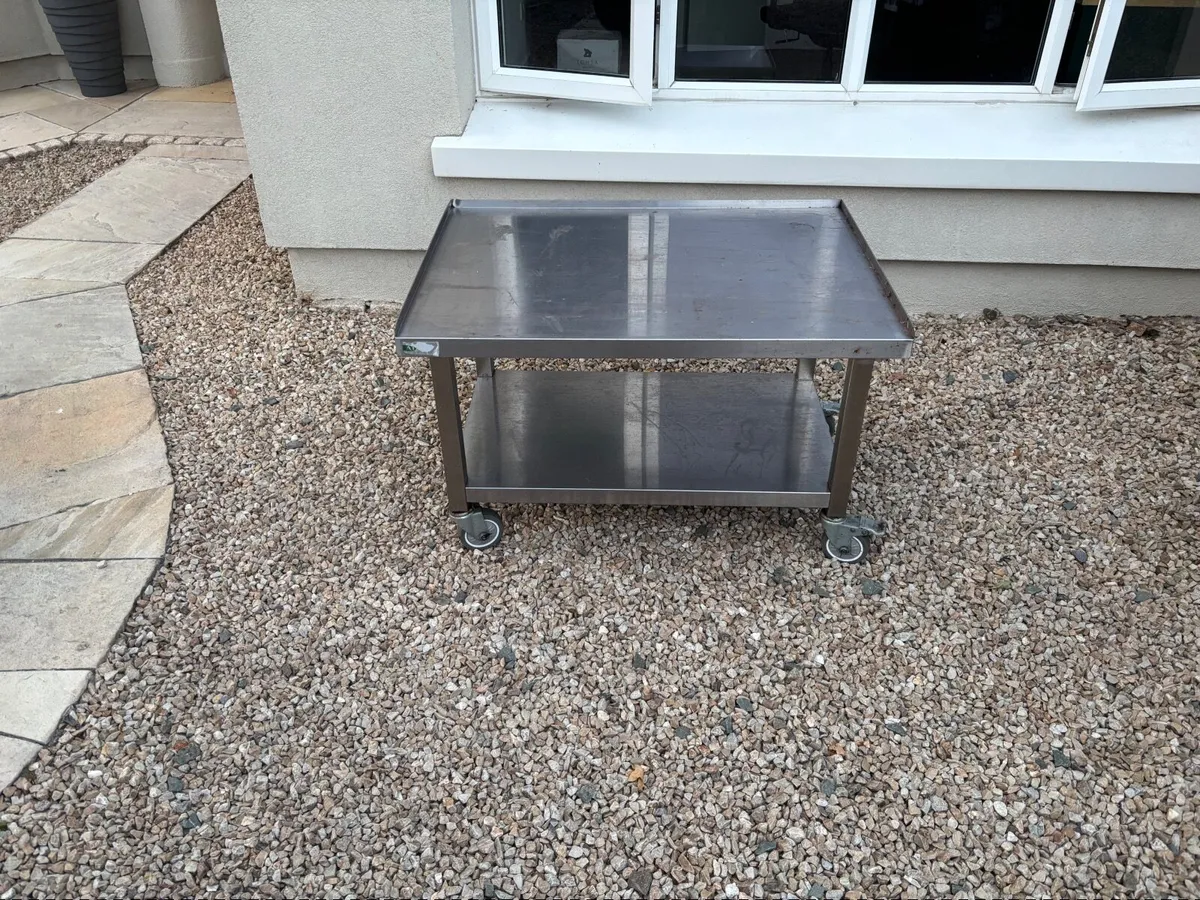 Stainless Steel table with wheels - Image 1