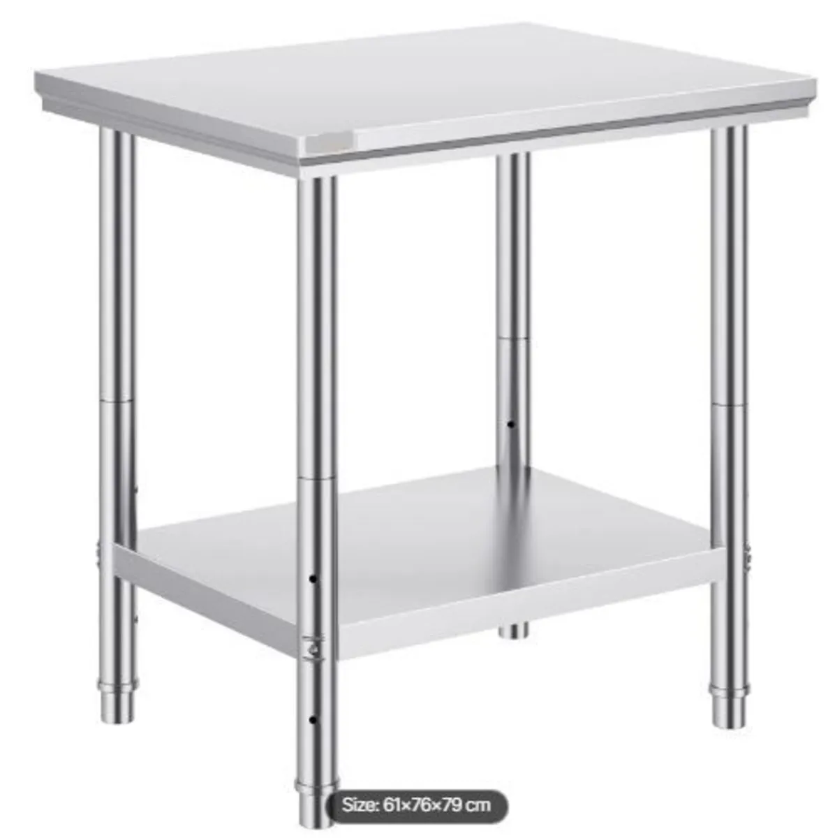 Stainless Steel Prep Table, 24 x 30 x 31 Inch - Image 1
