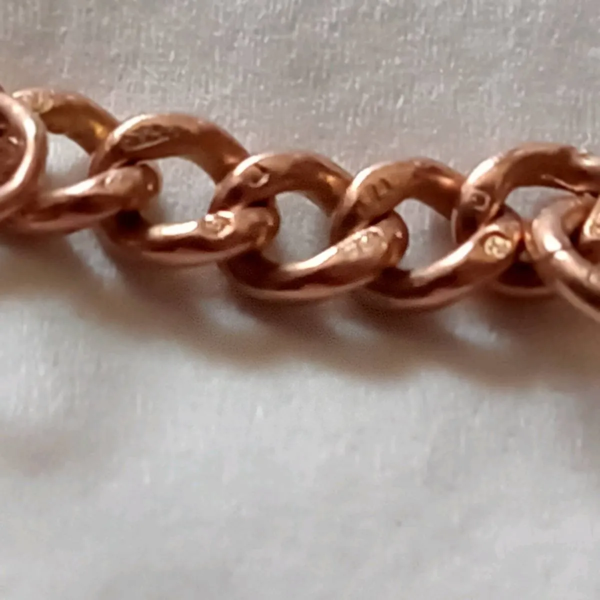 SUPER RARE 9CT ROSE GOLD CHARM BRACELET - Image 3