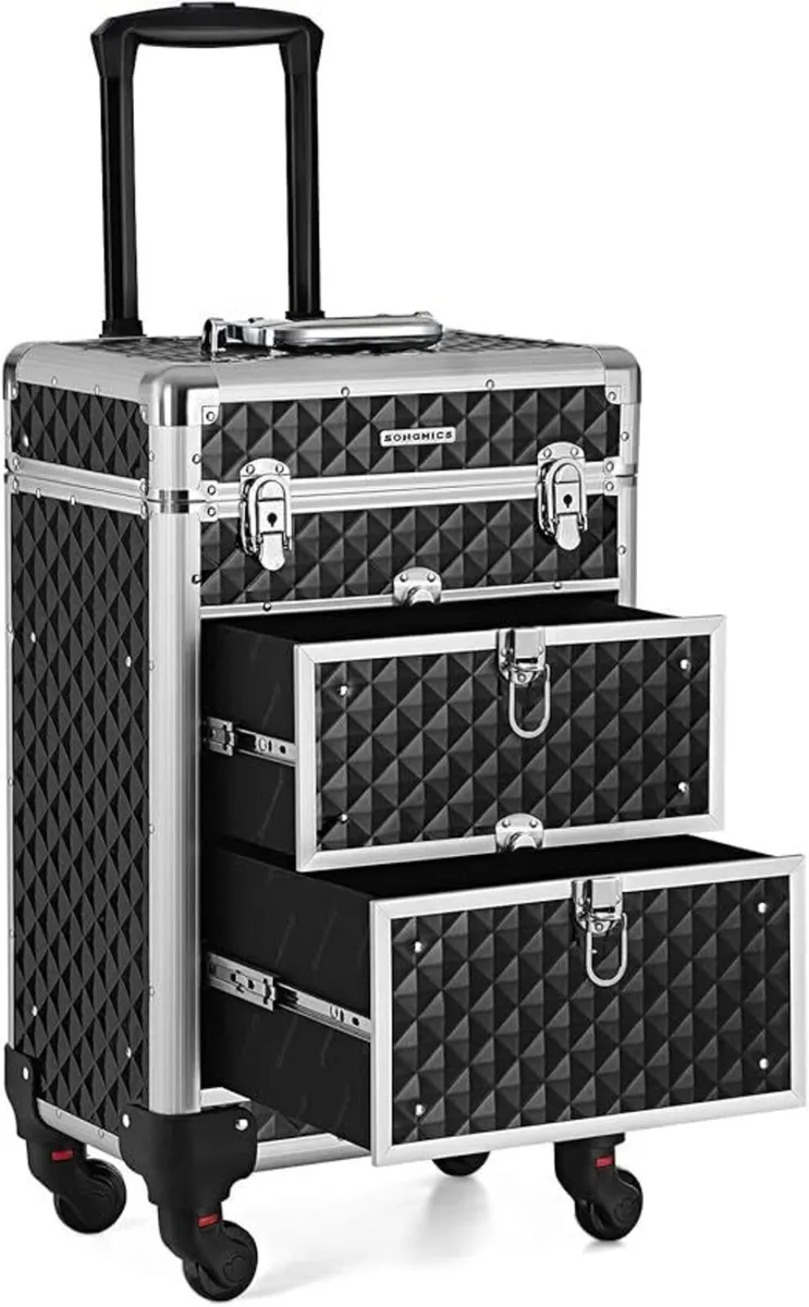 Songmics Trolley Hand Makeup Cosmetic Box Case - Image 1
