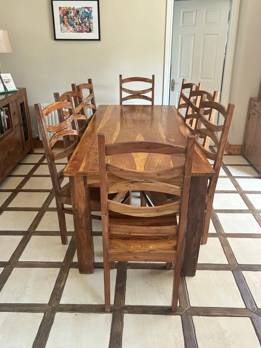 3 piece Acacia furniture set - Image 3