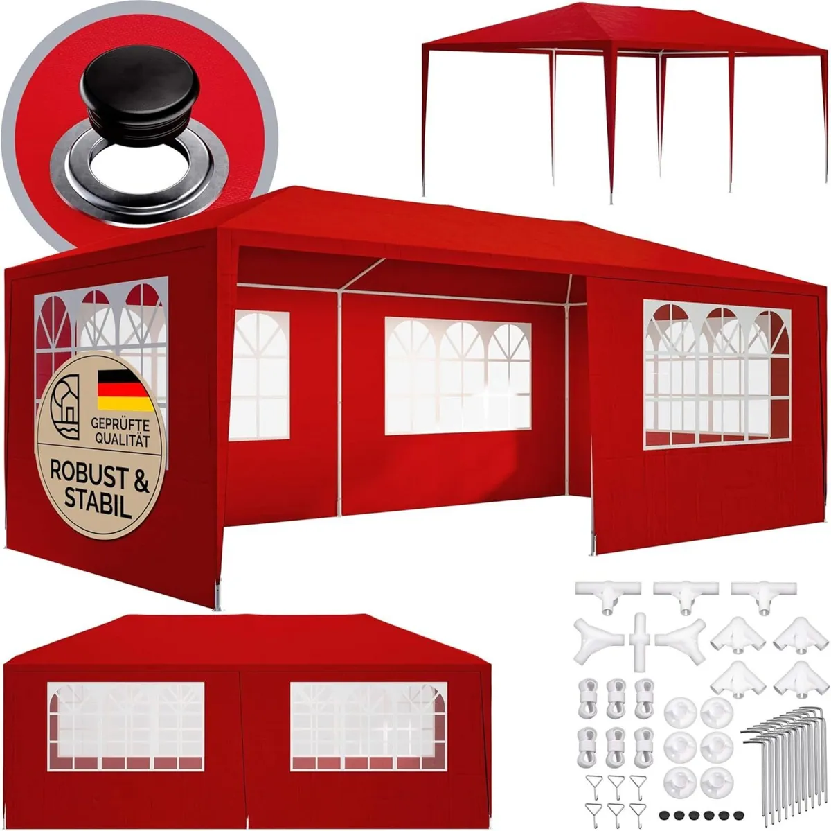 3 x 6 Gazebo Marquee Party Tent Window Garden Tent - Image 3