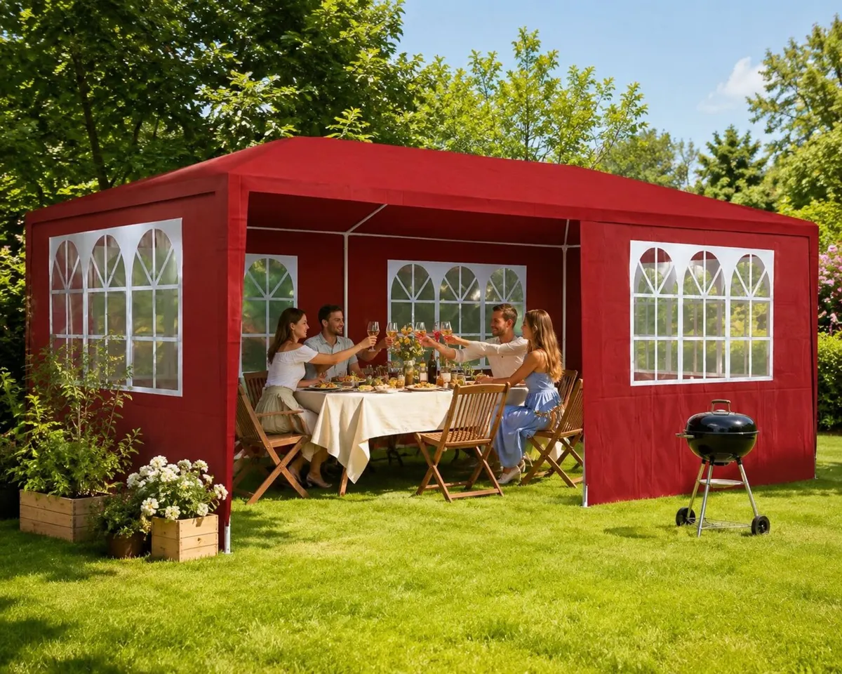 3 x 6 Gazebo Marquee Party Tent Window Garden Tent - Image 2