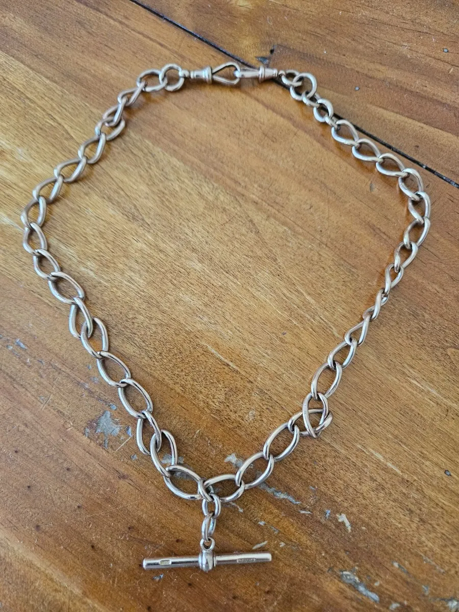 9ct Antique Rose Gold Necklace - Image 3