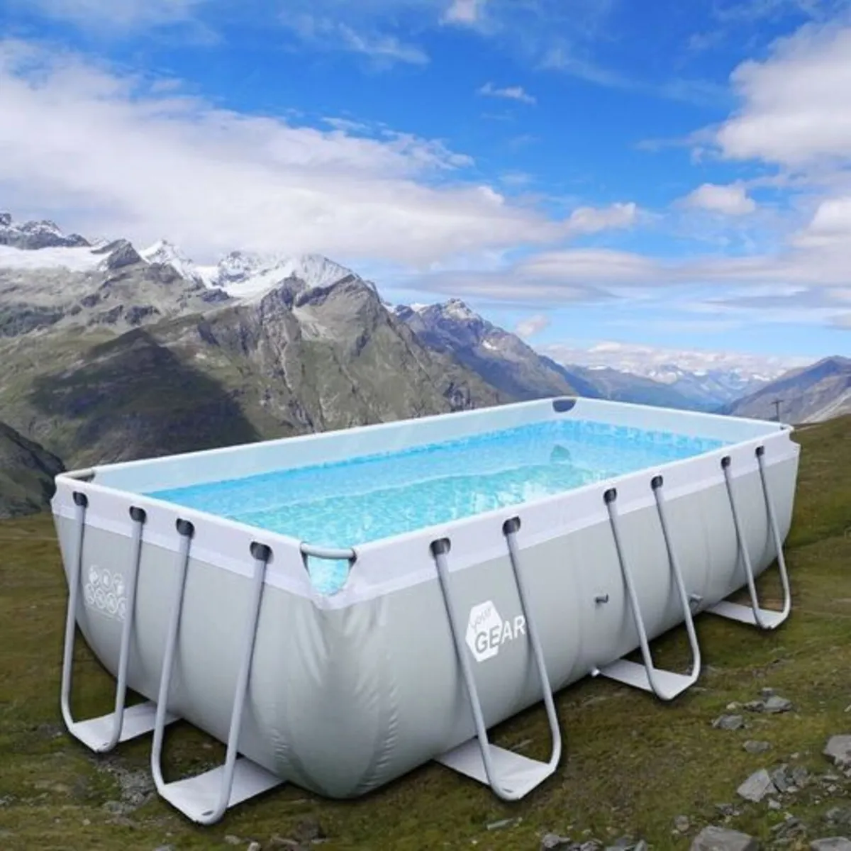 Family Pool 4 x 2 x 1 m Steel Frame Swimming Pool - Image 4