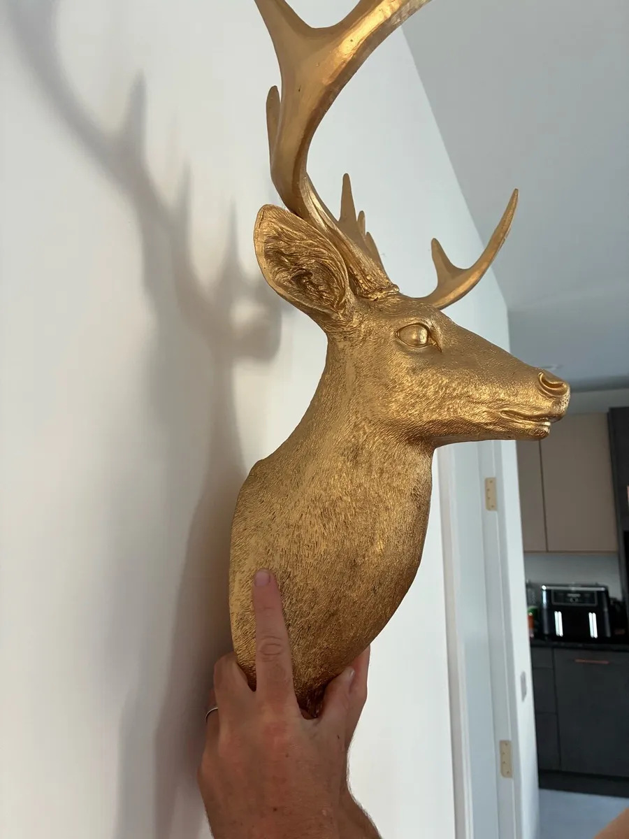 Gold Stag Head Wall art - Image 2