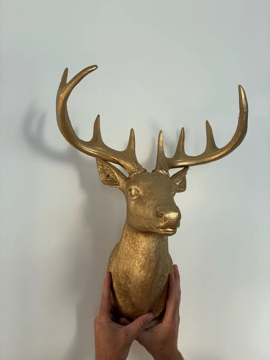 Gold Stag Head Wall art - Image 1