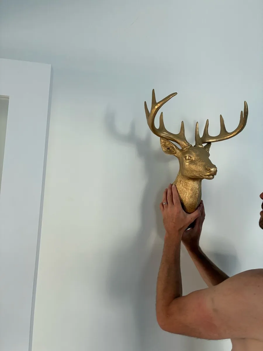 Gold Stag Head Wall art - Image 3