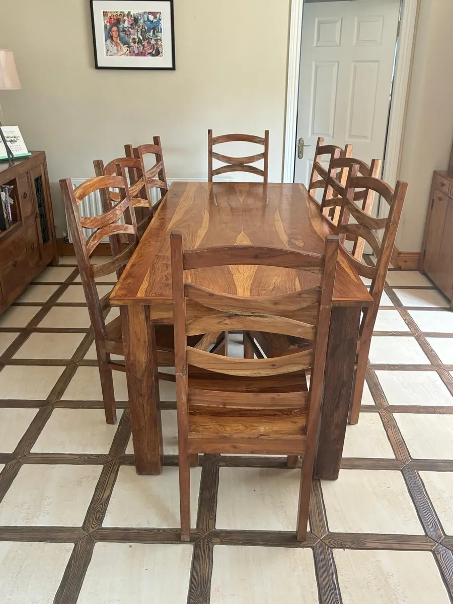 3 piece Acacia furniture set - Image 4