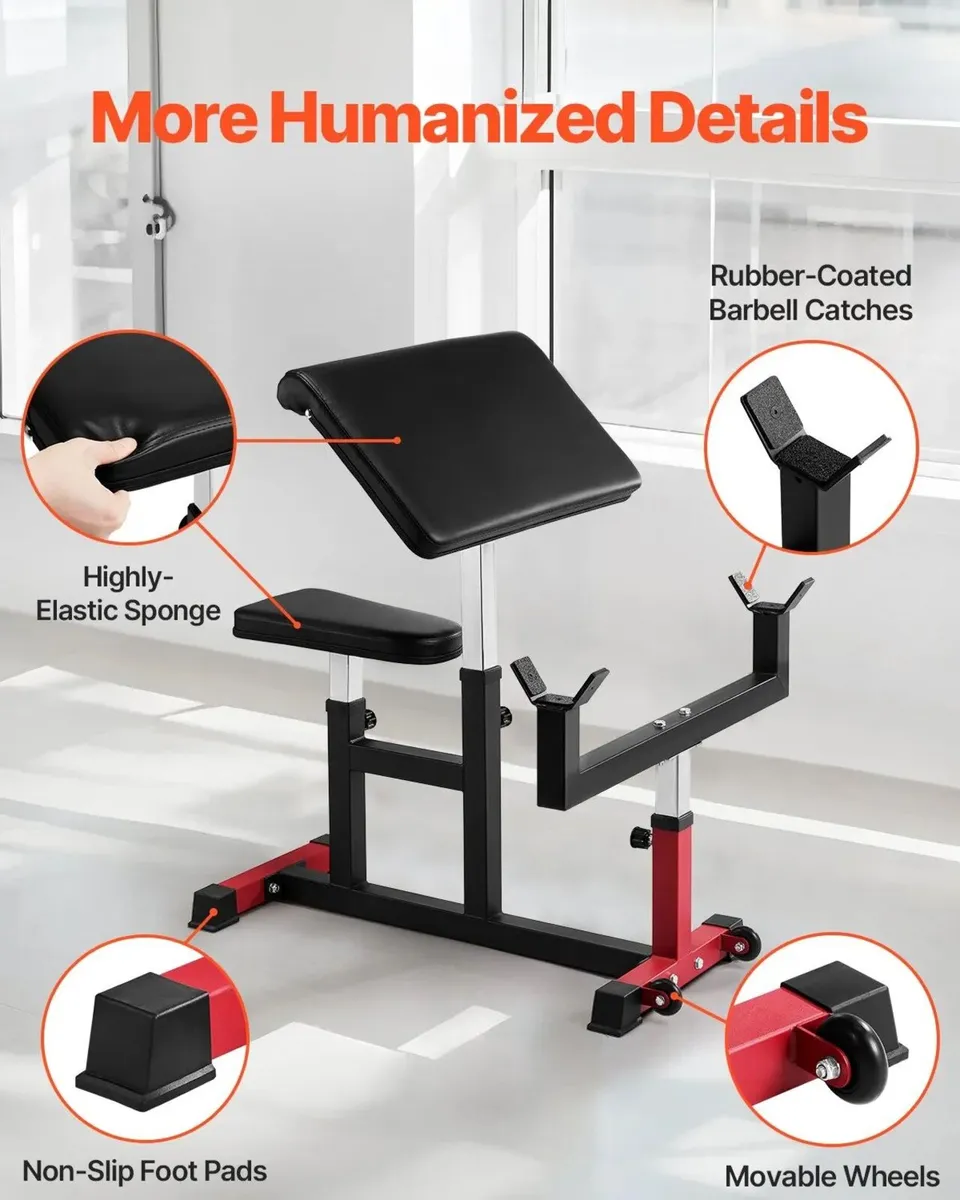 Preacher Curl Bench, Strength Training Biceps Mach - Image 3