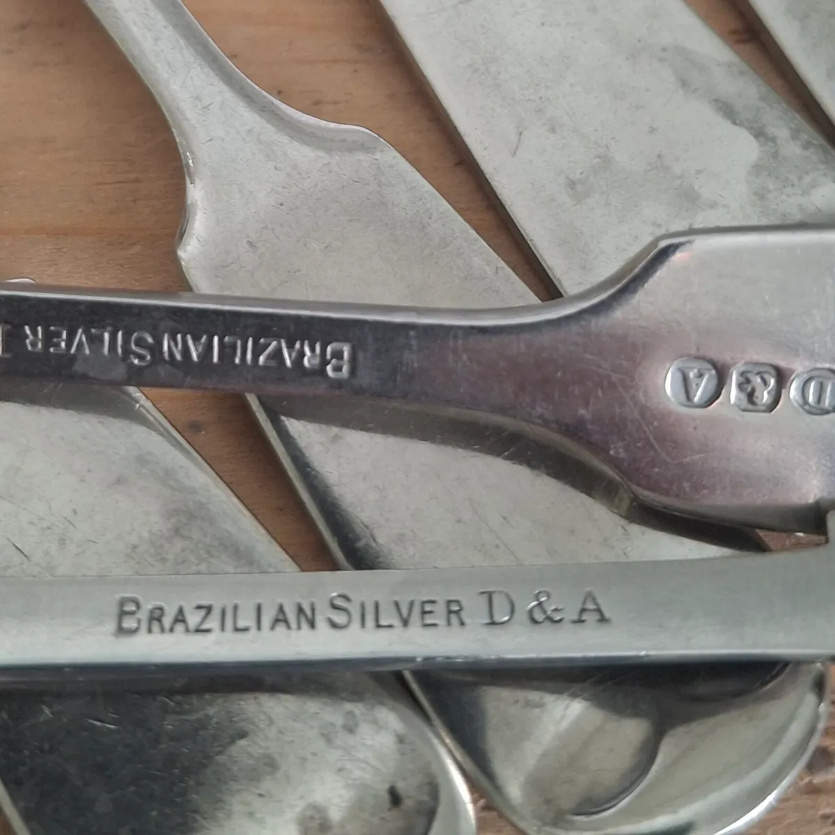 Antique Nevada Silverplate Fiddle Forks - Image 4