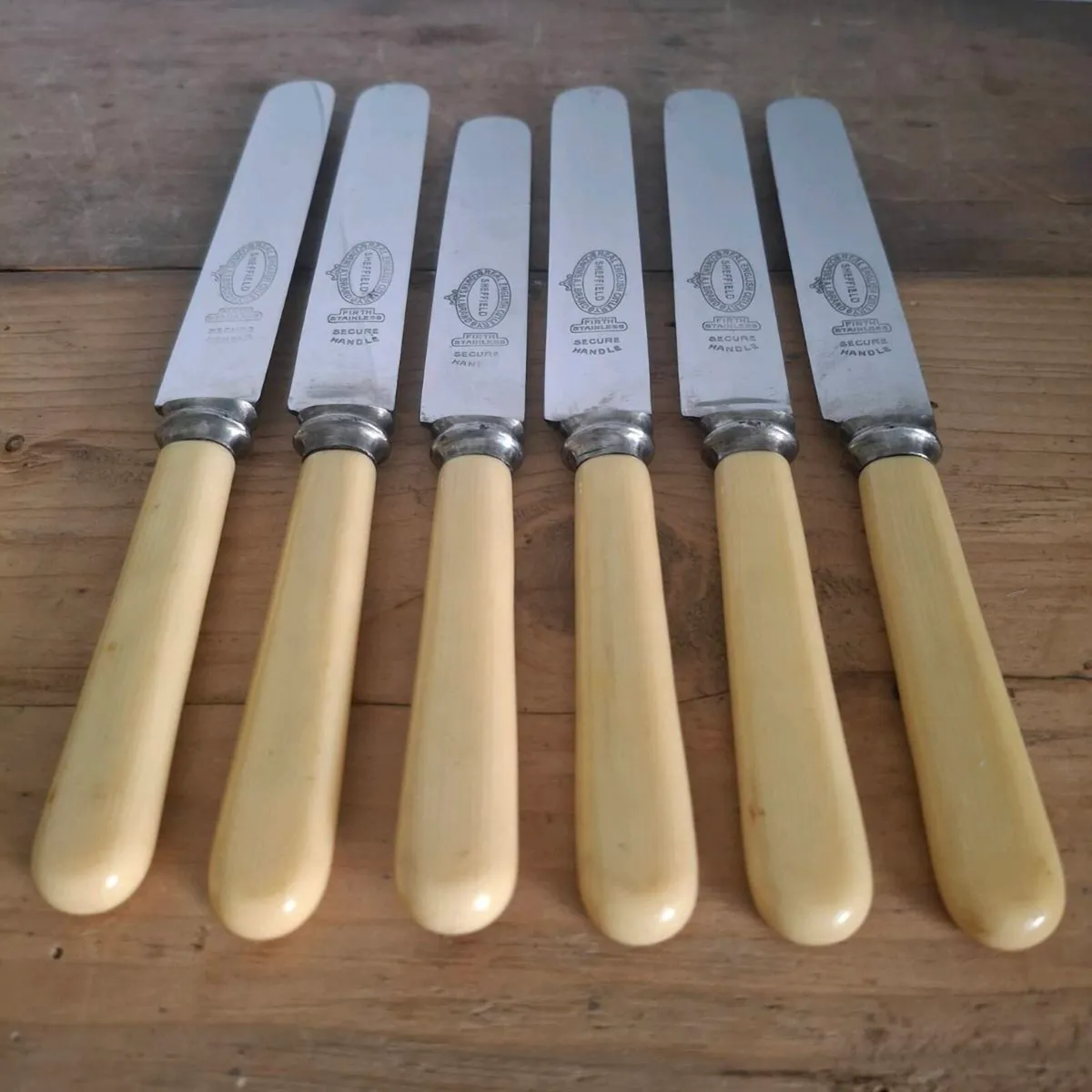 Firth Stainless A1 Faux Bone Handle Knives - Image 1
