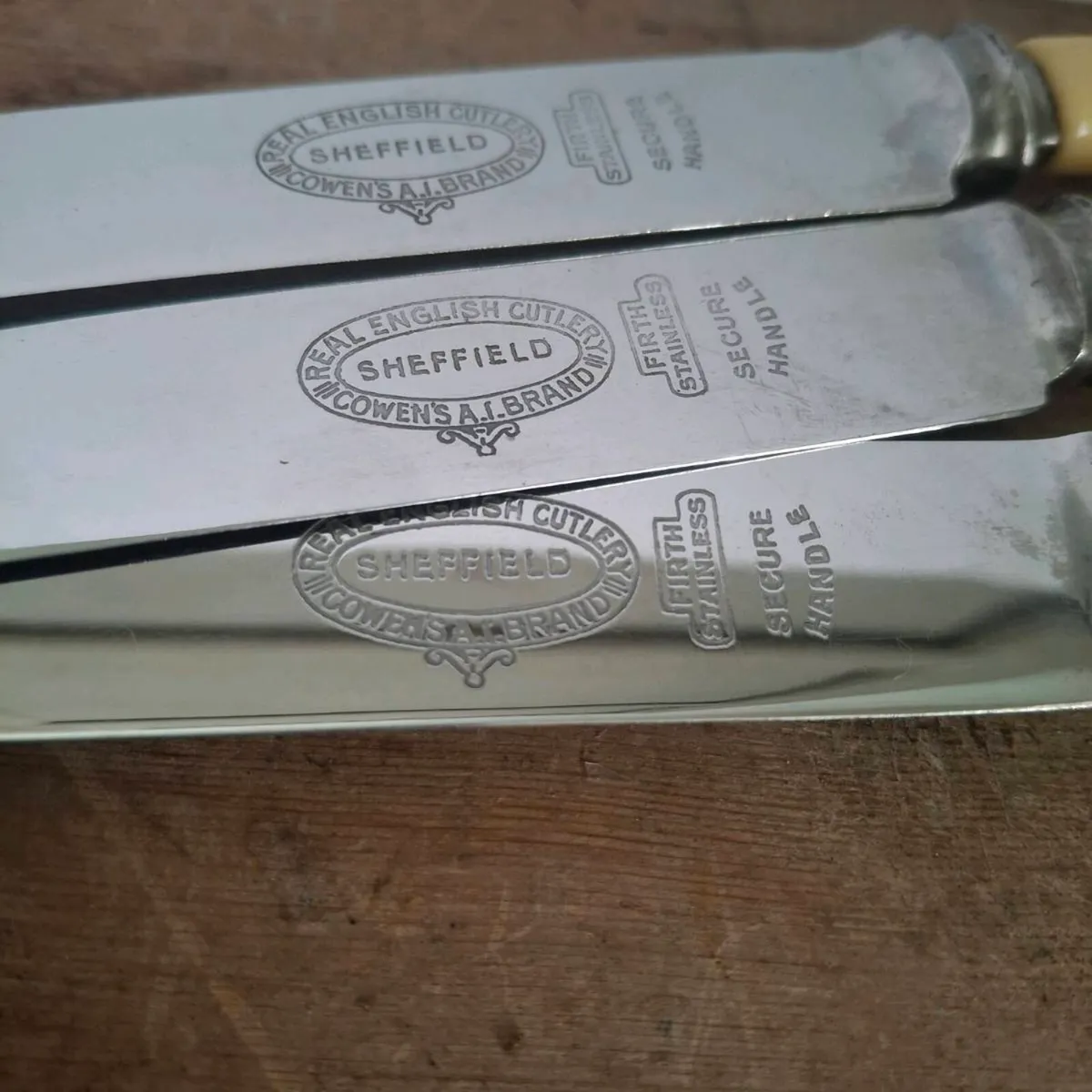 Firth Stainless A1 Faux Bone Handle Knives - Image 2