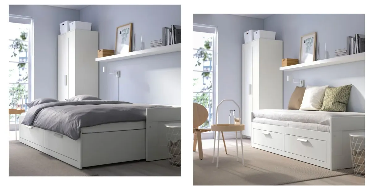 Day-bed w 2 drawers/2 mattresses 75 % discount - Image 1