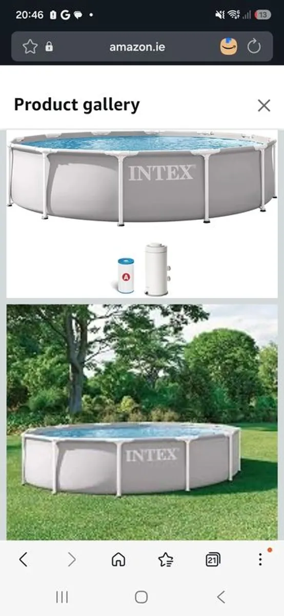 Brand New Intex Swimming Pool - 12 Foot Diameter 30 Inches High - Image 2