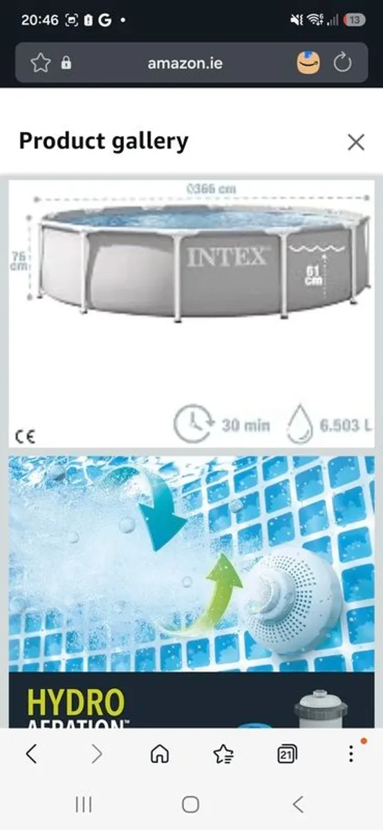 Brand New Intex Swimming Pool - 12 Foot Diameter 30 Inches High - Image 3