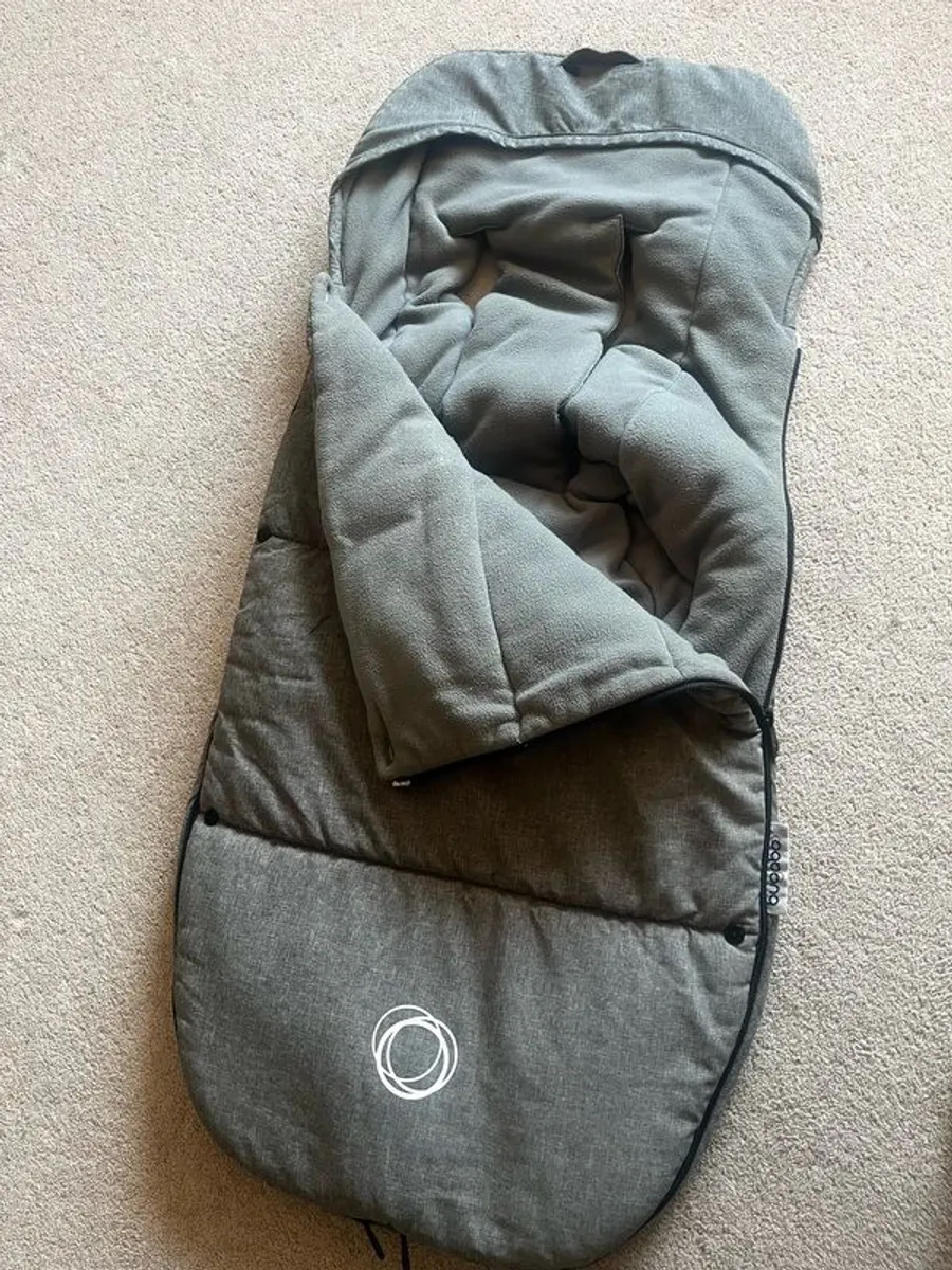 2 x Bugaboo Footmuff (Grey Melange) - Image 3