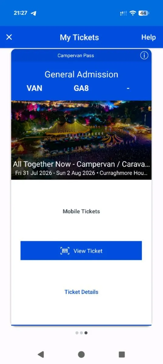 All Together Now Campervan / Caravan Ticket - Image 3