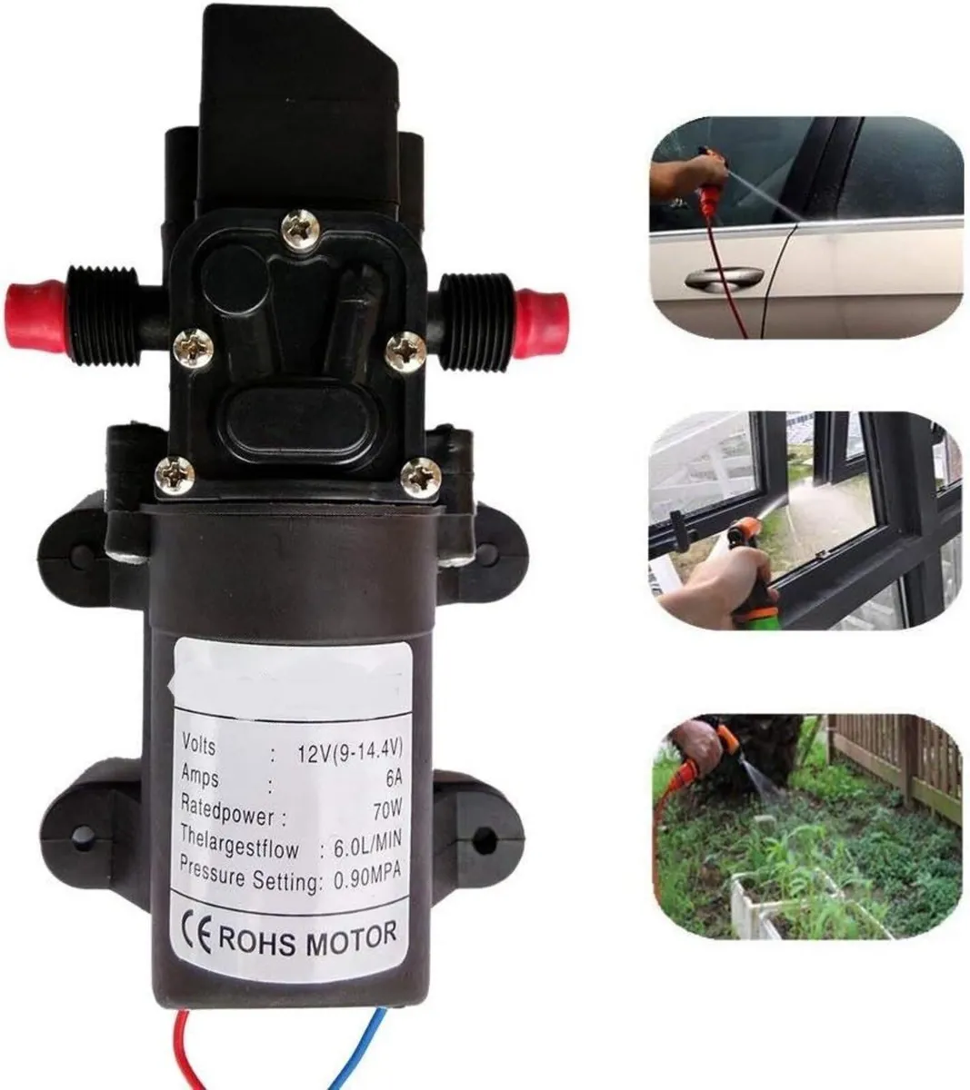 High Pressure Pump 12V Automatic Switch Water Pump - Image 3
