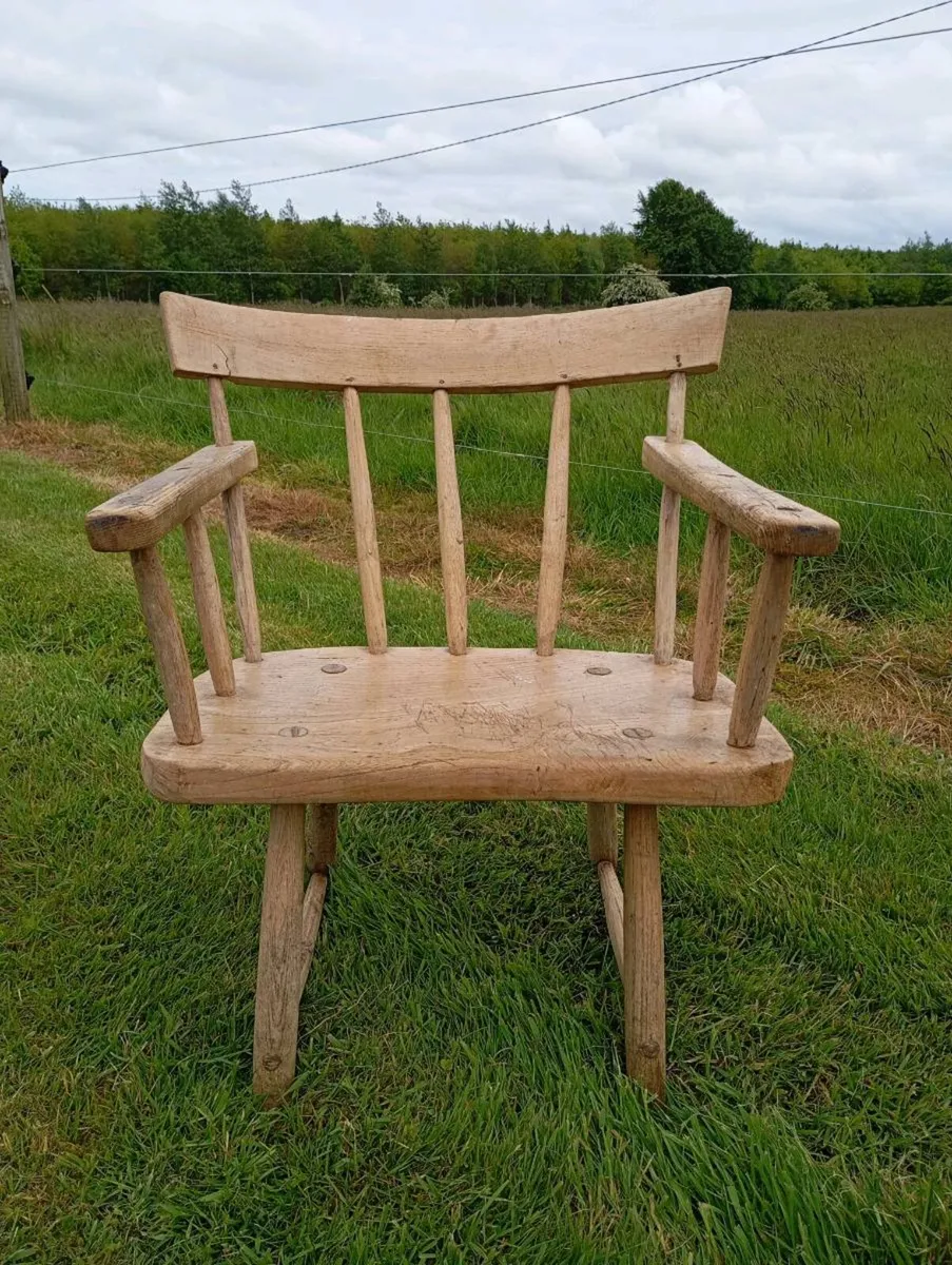 Rare Antique 19th Century Irish Hedge/Famine Chair - Image 1