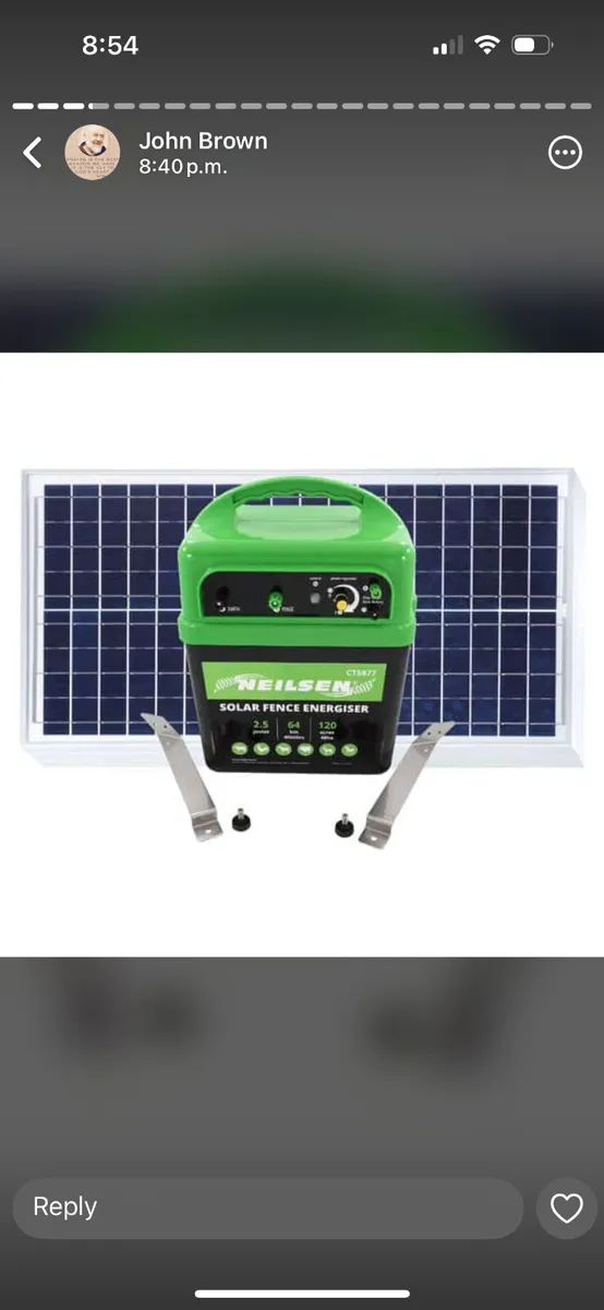 Nielsen Solar Powered Electric Fence & 12v Battery - Image 2
