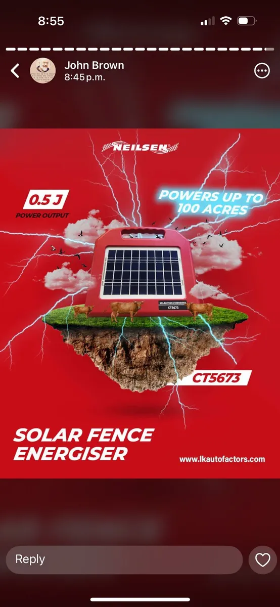 Nielsen Solar Powered Electric Fence & 12v Battery - Image 4