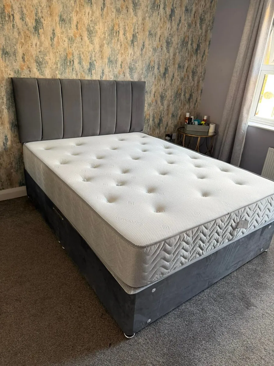 Divan Double & King Size Bed Frame With Mattress - Image 4