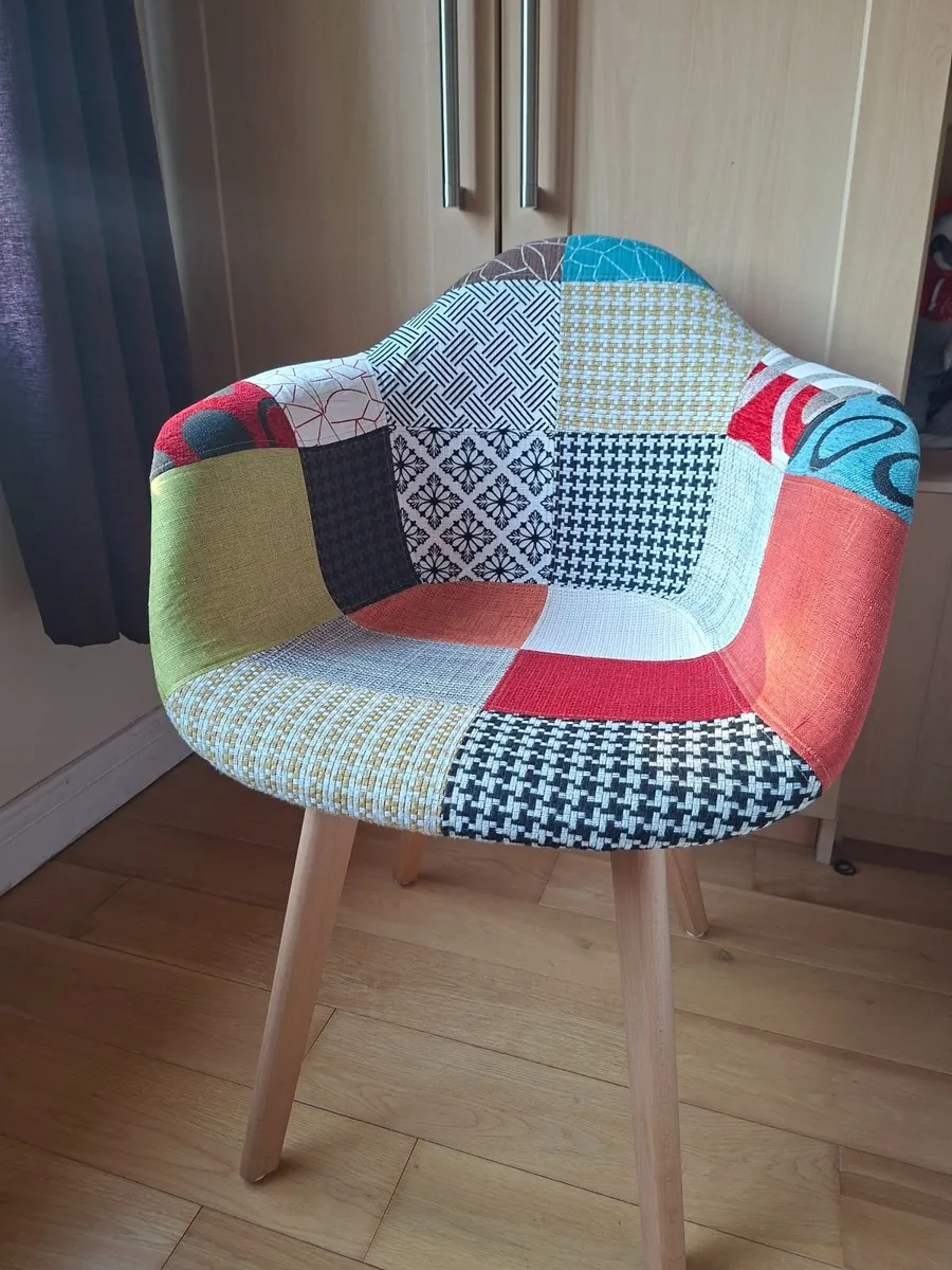 Patchwork Bucket Chairs x 2 - Image 2