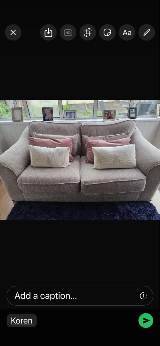 Sofas x 3 +table and 6 chairs - Image 3