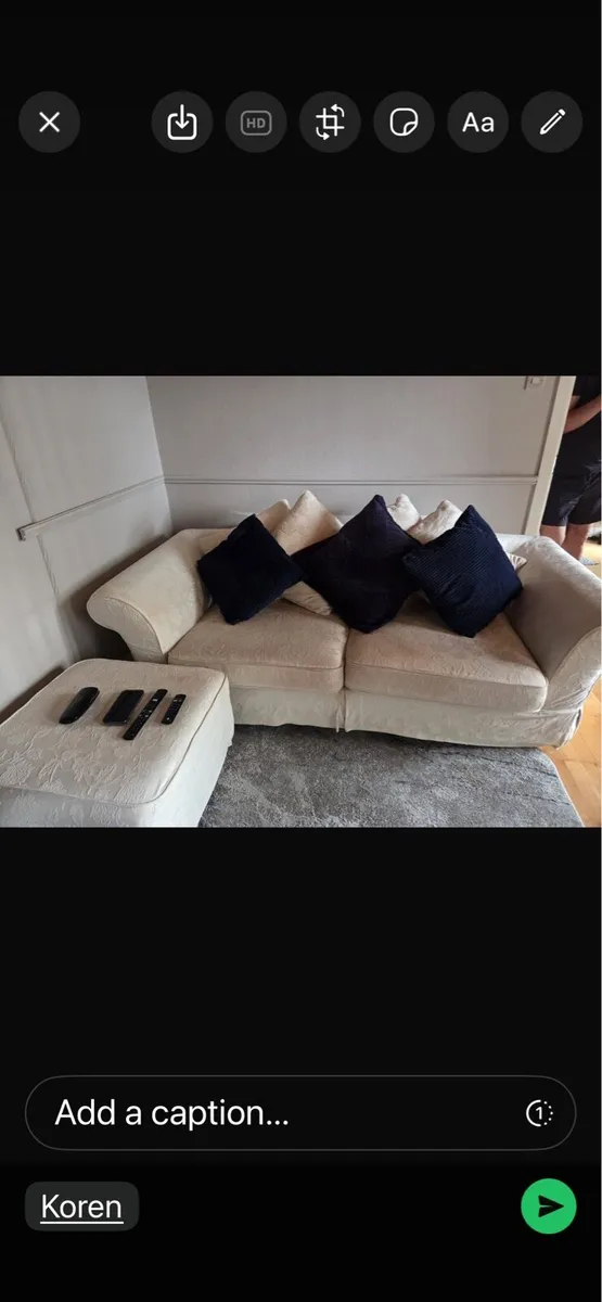 Sofas x 3 +table and 6 chairs - Image 1