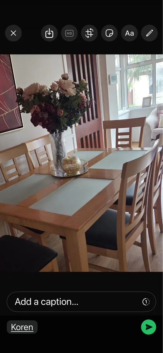 Sofas x 3 +table and 6 chairs - Image 2