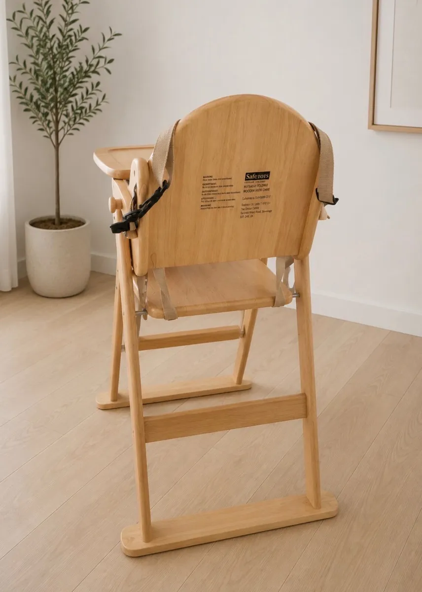 Safetots Deluxe Folding Wooden Highchair - Image 2