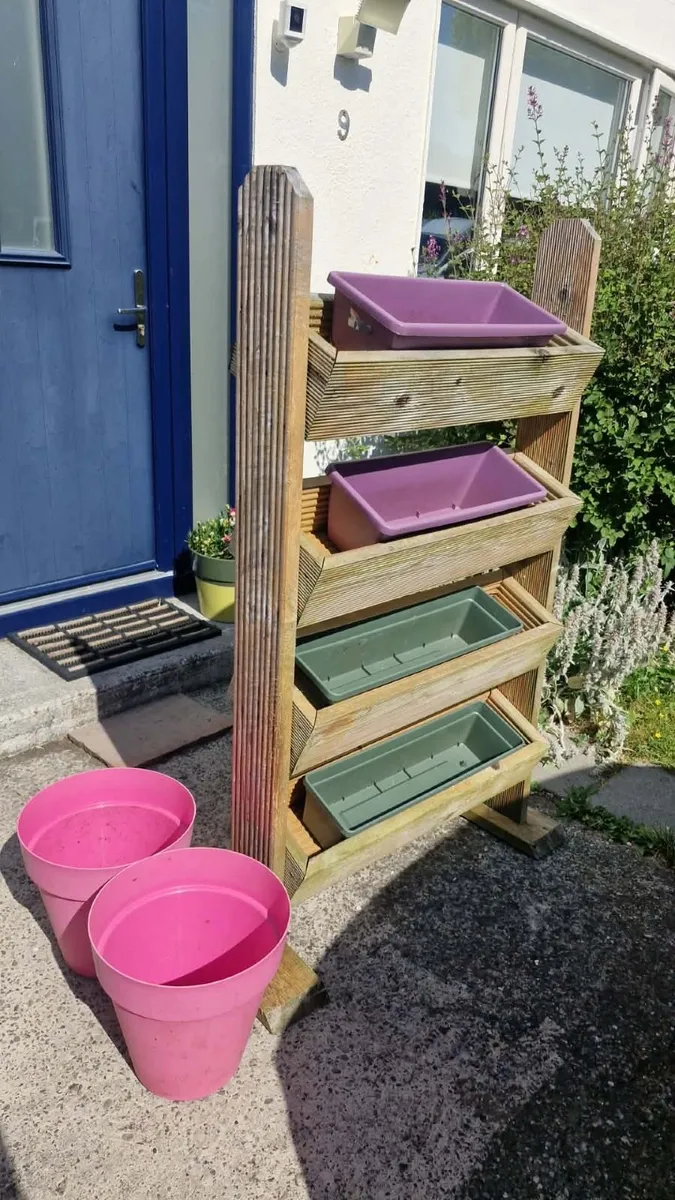 Tall vegetable planter and pots