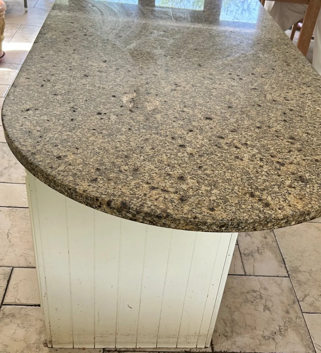 1.8m Solid Venetian Gold Granite Kitchen Island - Image 1