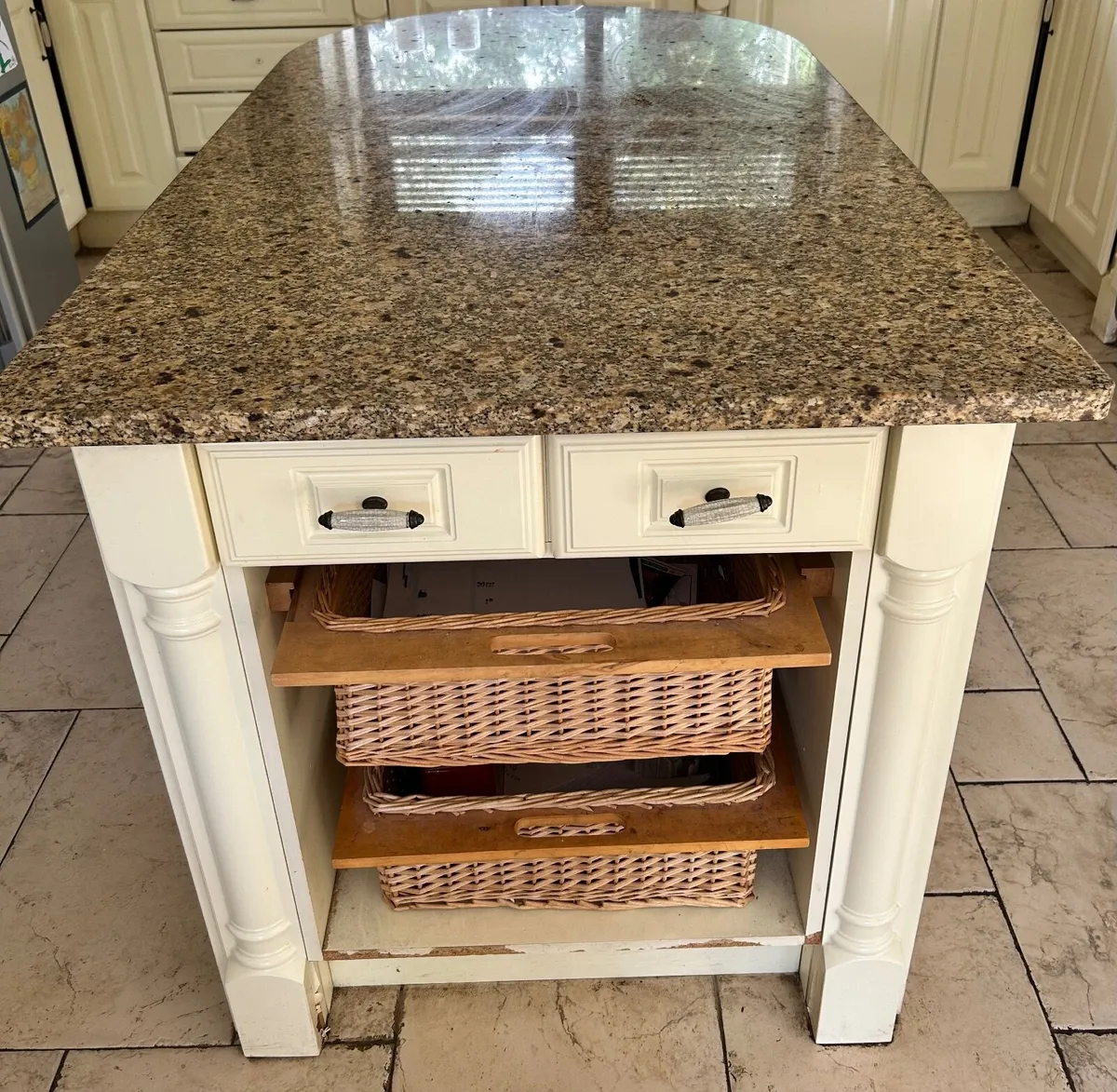 1.8m Solid Venetian Gold Granite Kitchen Island - Image 4
