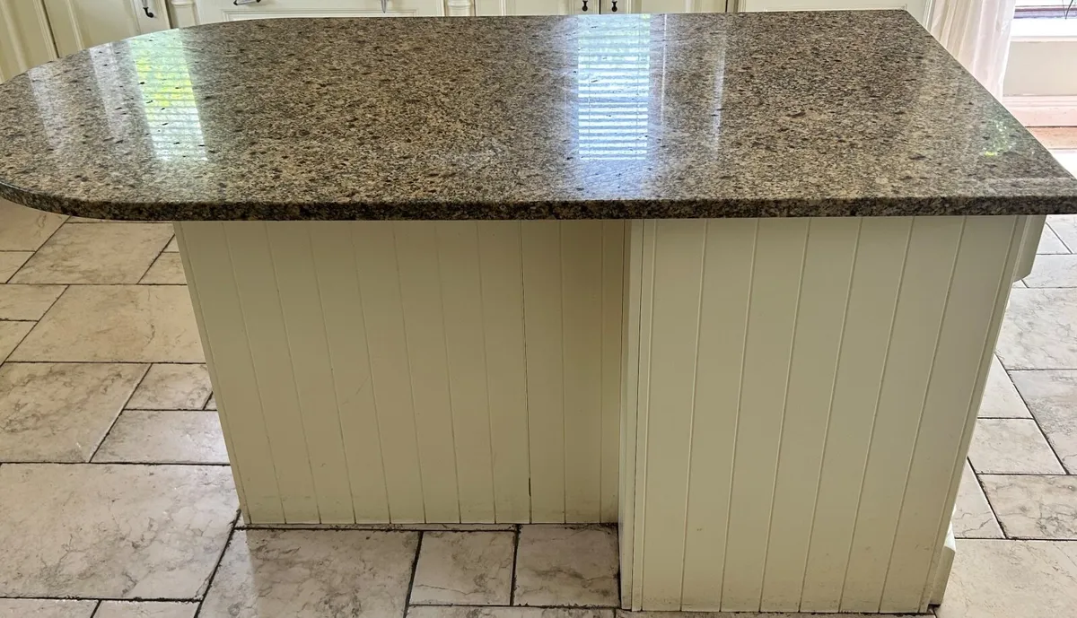 1.8m Solid Venetian Gold Granite Kitchen Island - Image 2