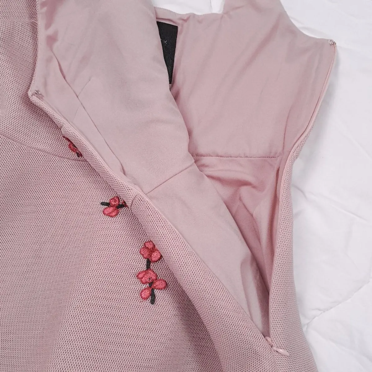 New Look Pink Floral Embroidered Dress 12UK/40EU - Image 3