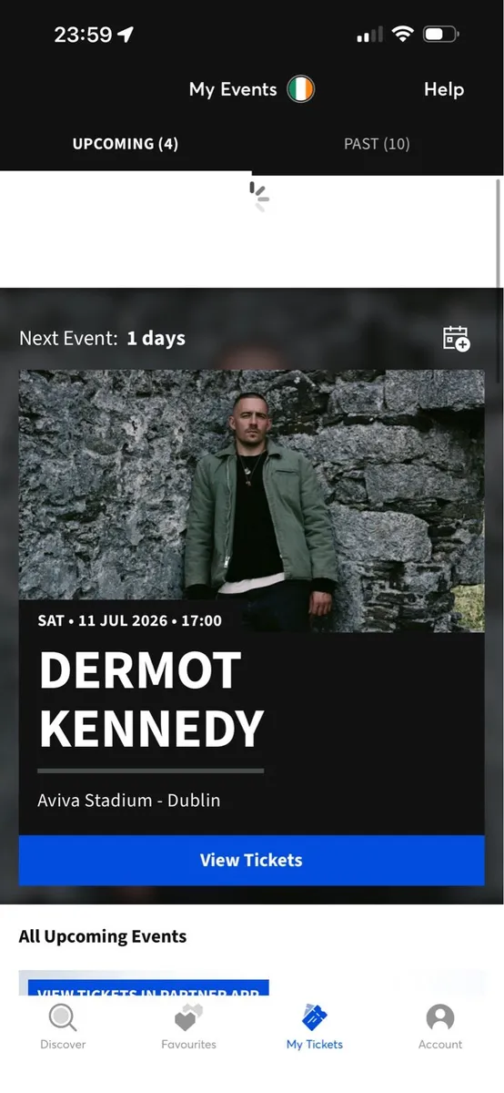 2 pitch tickets for Dermot Kennedy Saturday 11